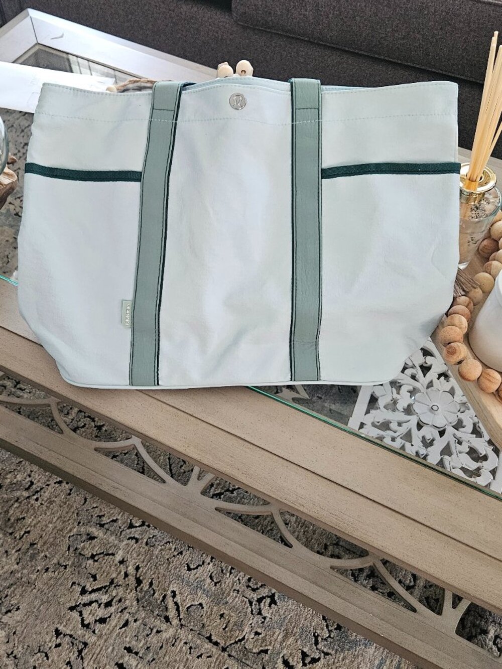 Lululemon Daily Multi Pocket Tote Bag 20L.Matcha Green.{ New with out tag}